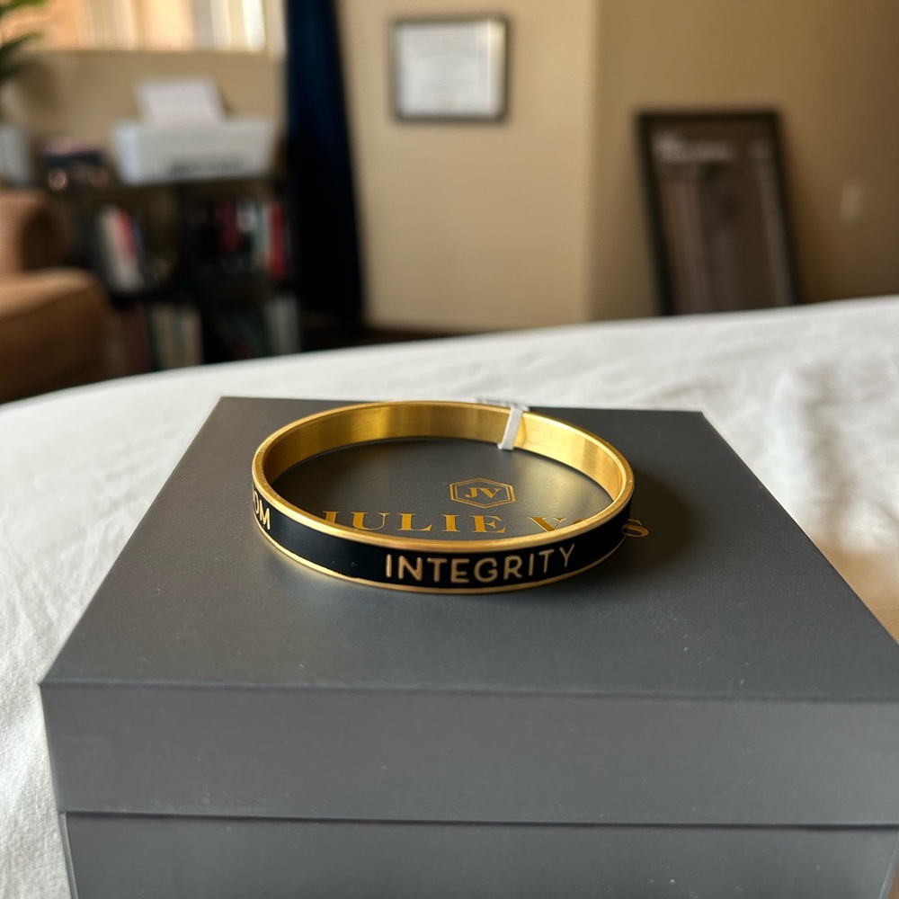 NWT Black and Gold Julie Vos Limited Edition Bangle Bracelet